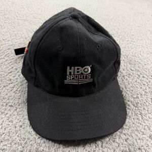 Vintage HBO Sports Inside the NFL Hat Black Strapback Cap HeadShot Mens OSFM